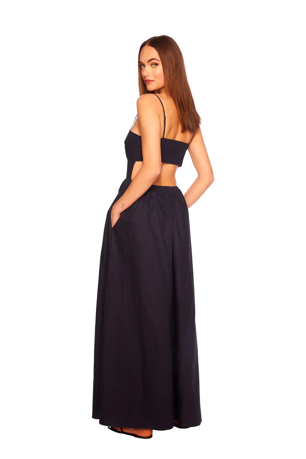 Susana Monaco Poplin Open Back Dress