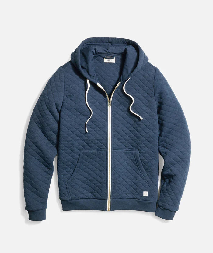 Marine Layer Corbet Quilted Full Zip Hoodie