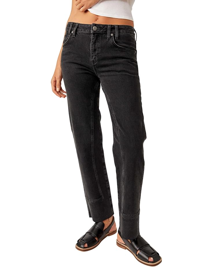 Free People Risk Taker Mid-Rise Straight Jeans