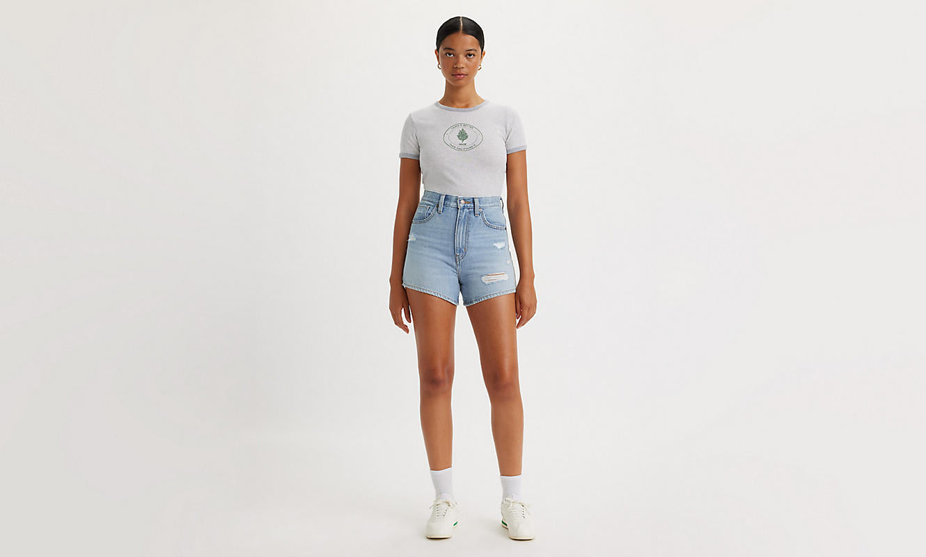 Levis High Waisted Mom Short Light Touch Short