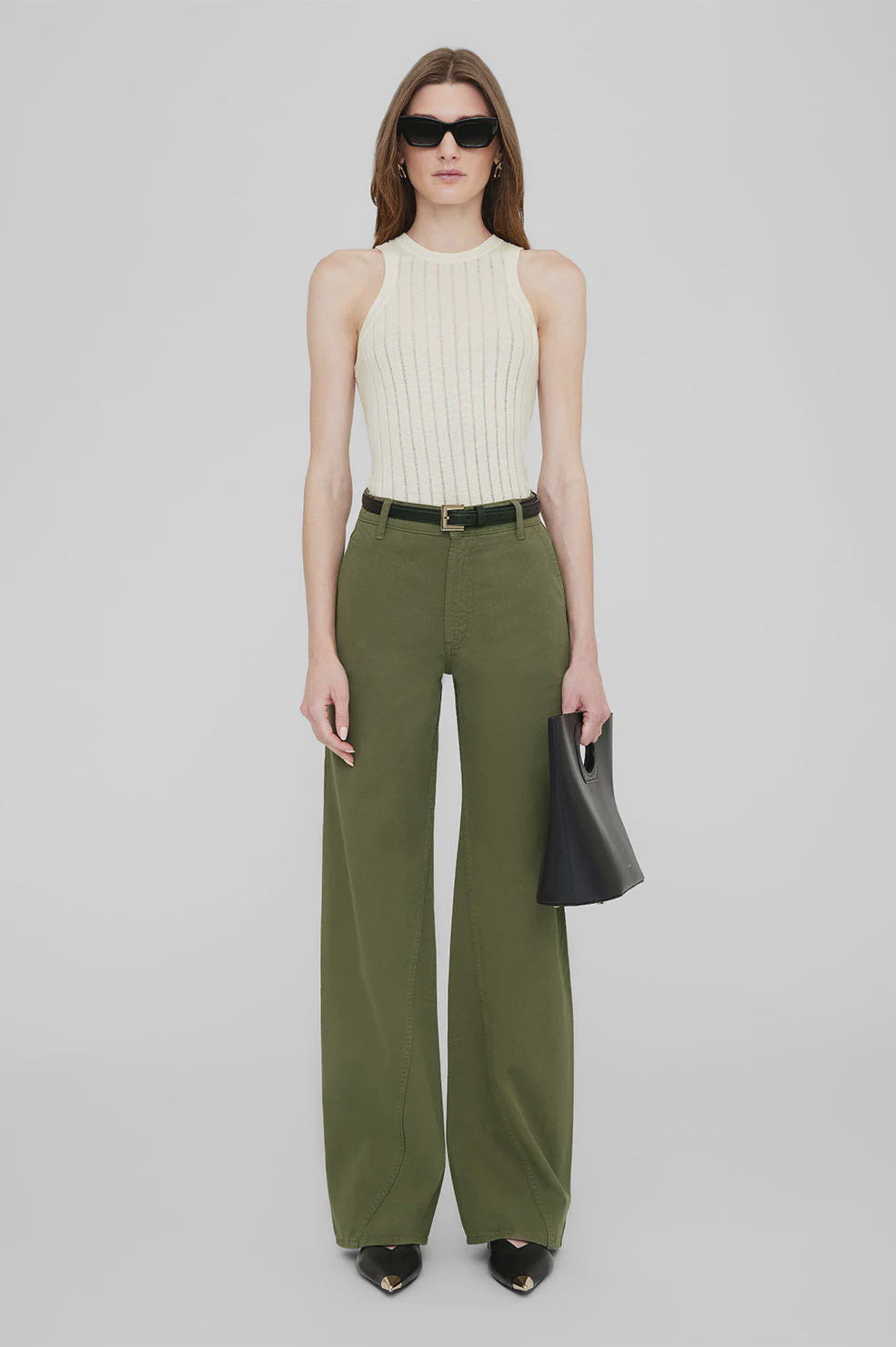 ANINE BING - BRILEY PANT ARMY GREEN WAS $460