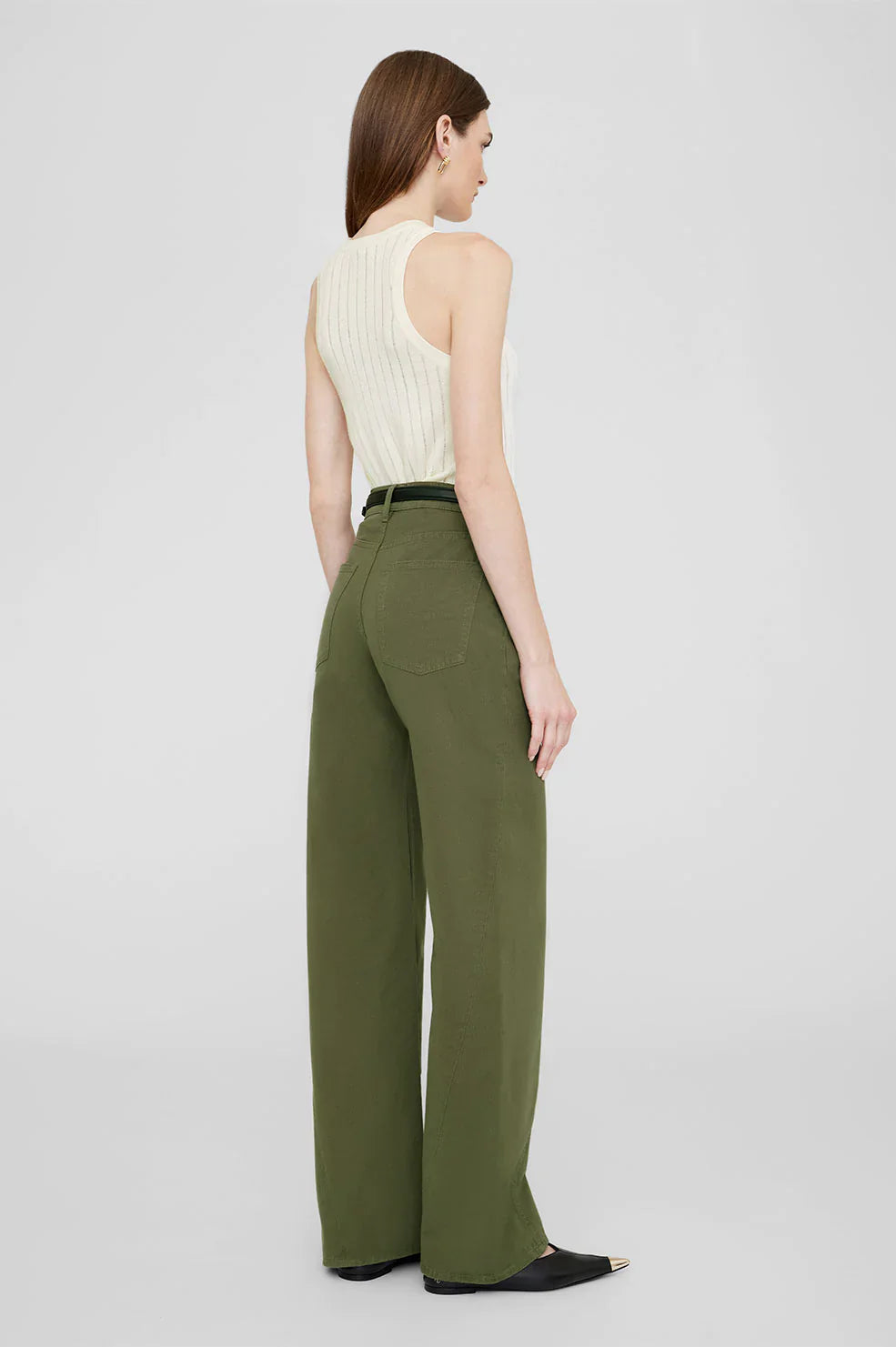 ANINE BING - BRILEY PANT ARMY GREEN WAS $460