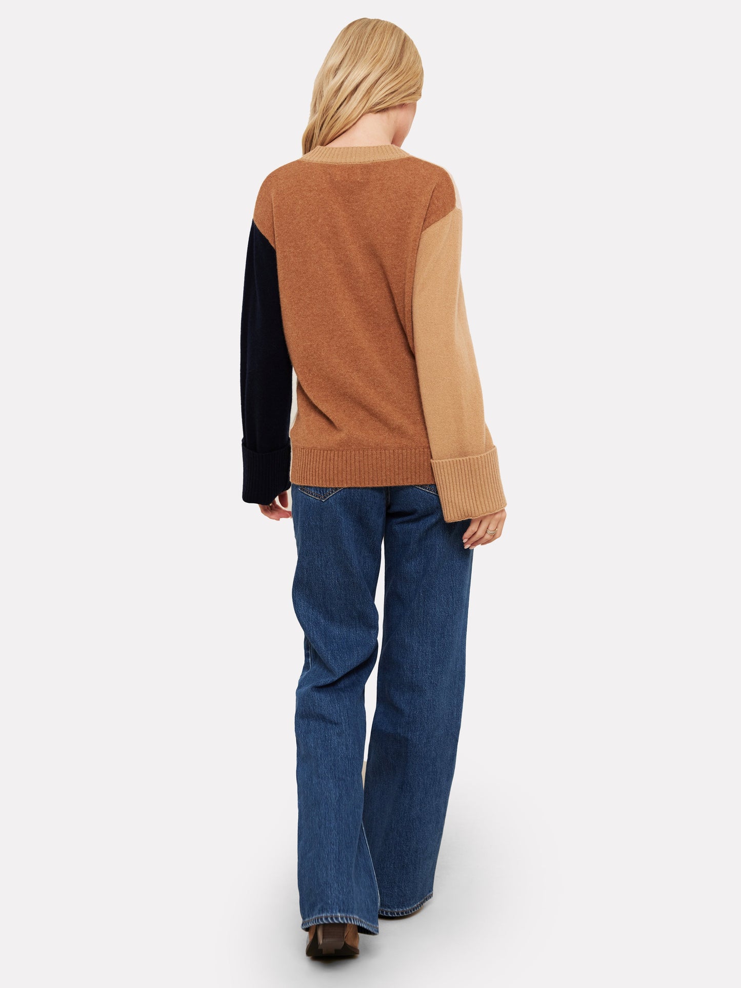 Brodie Colourblock V Neck Sweater