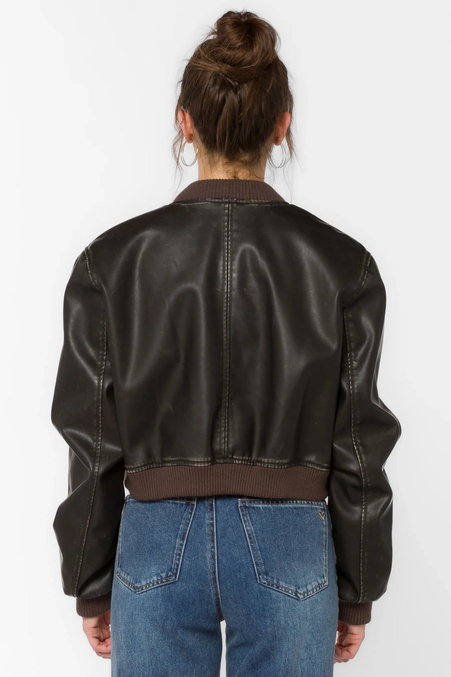 Velvet Heart Becca Vintage Brown Vegan Leather Jacket