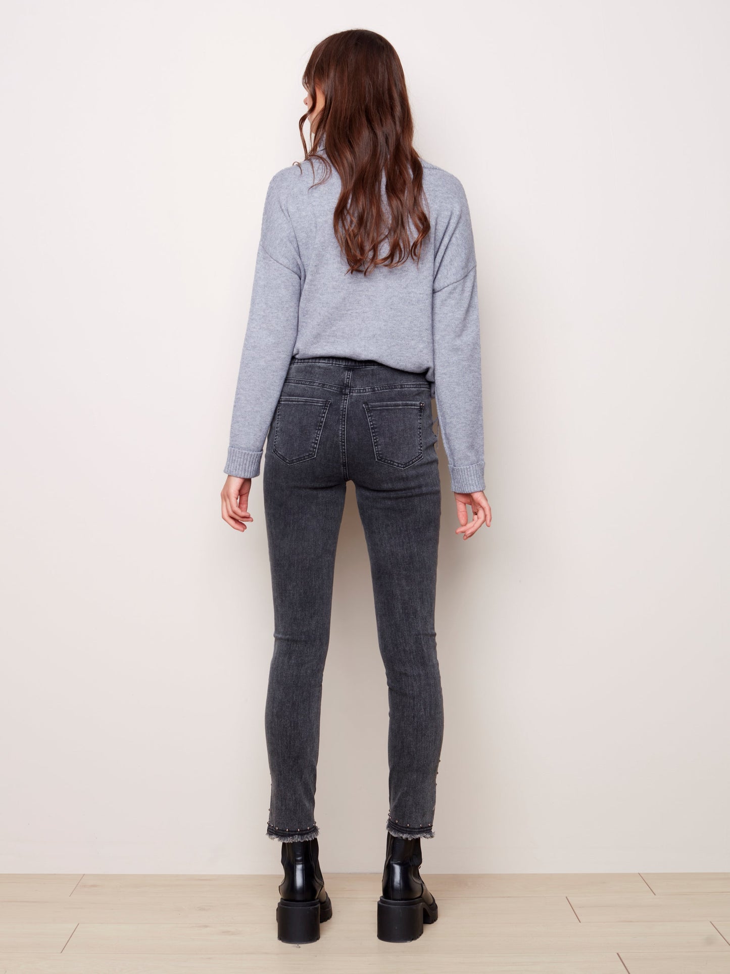 Charlie B Solid Denim Flare Pant