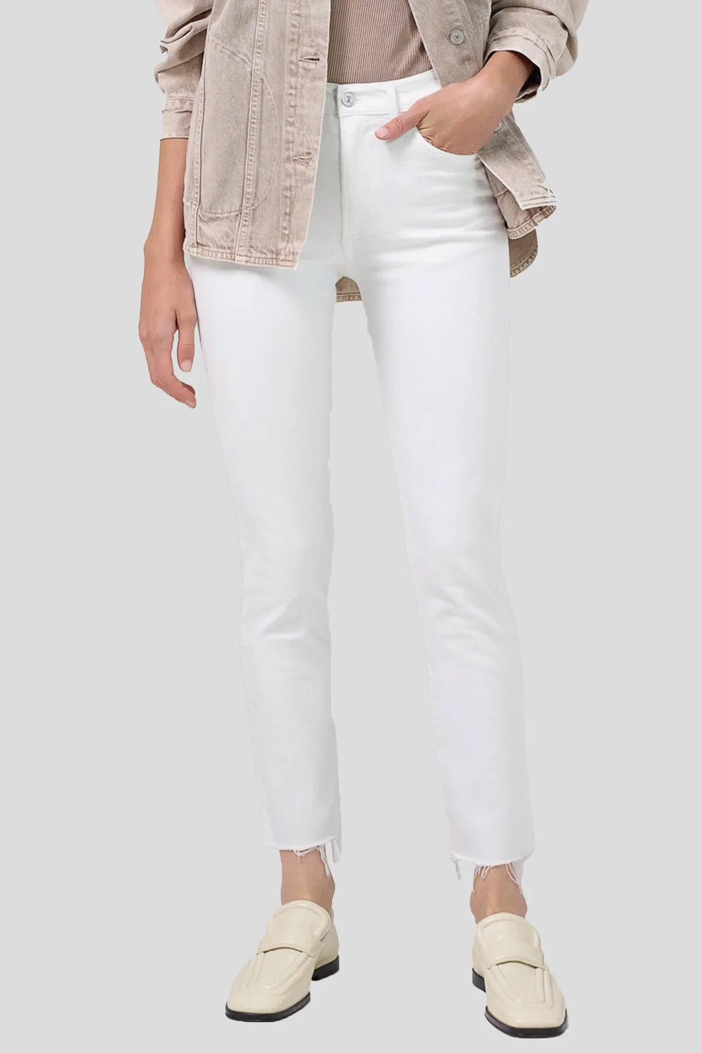 CITIZENS OF HUMANITY - ELLA MID RISE SLIM CROP MOONGLOW