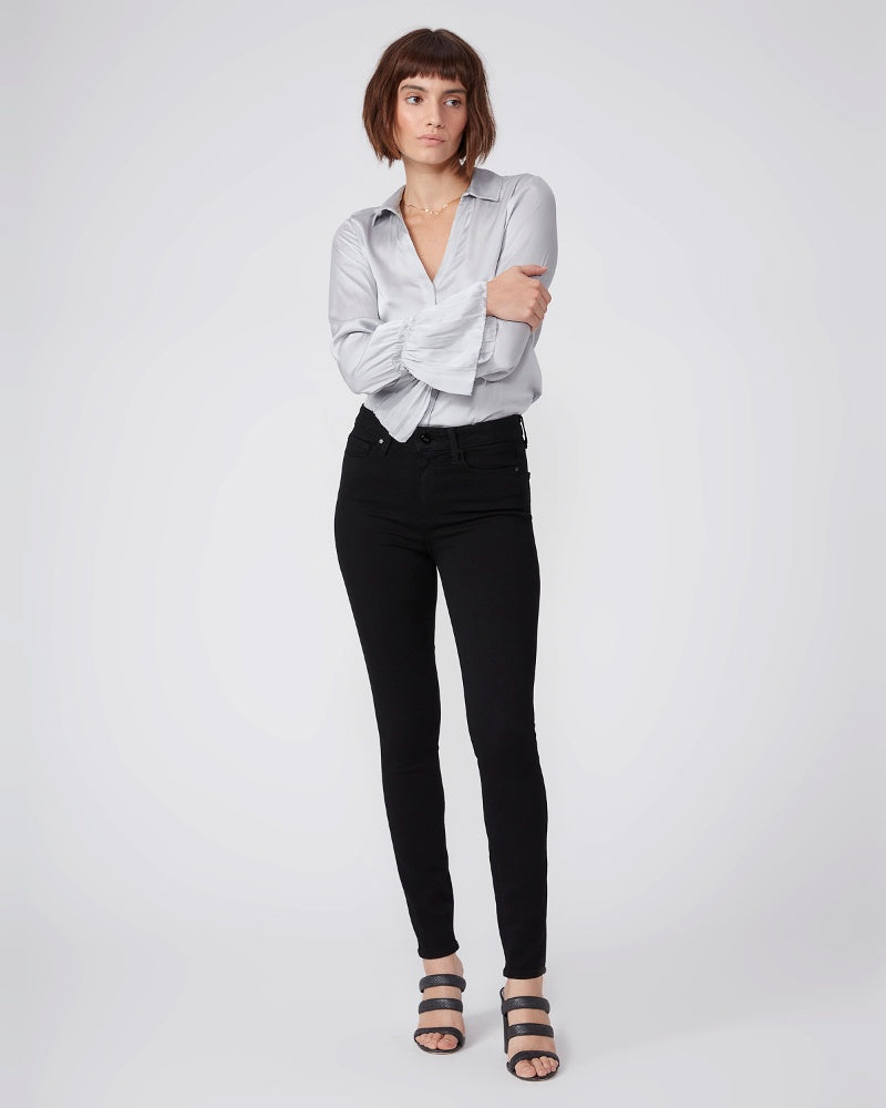 PAIGE - HOXTON HIGH RISE SKINNY ANKLE BLACK SHADOW