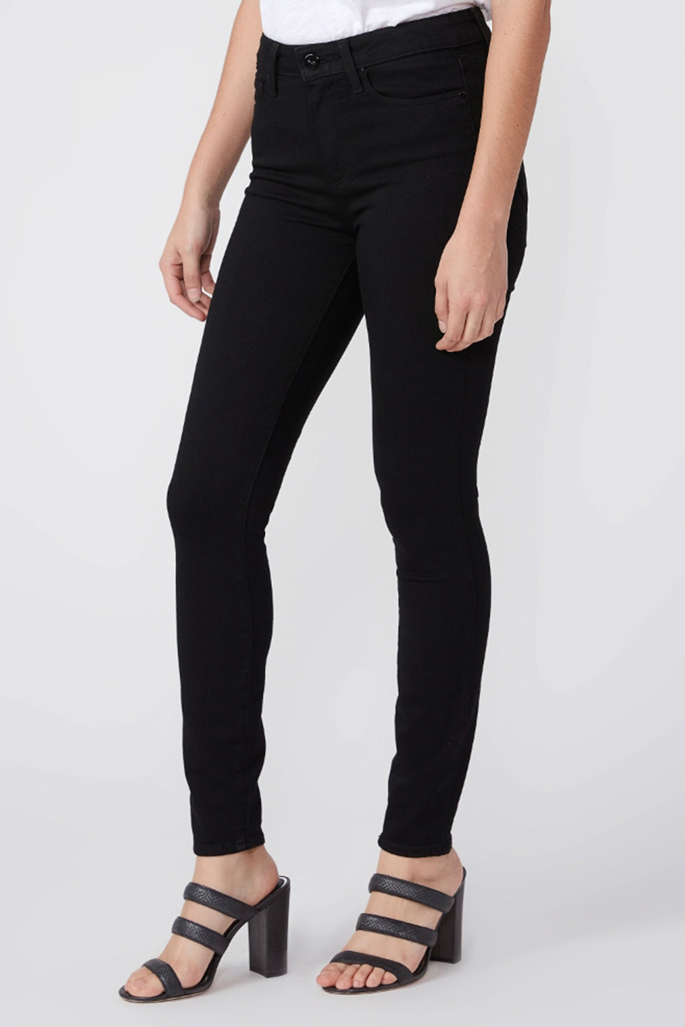 PAIGE - HOXTON HIGH RISE SKINNY ANKLE BLACK SHADOW