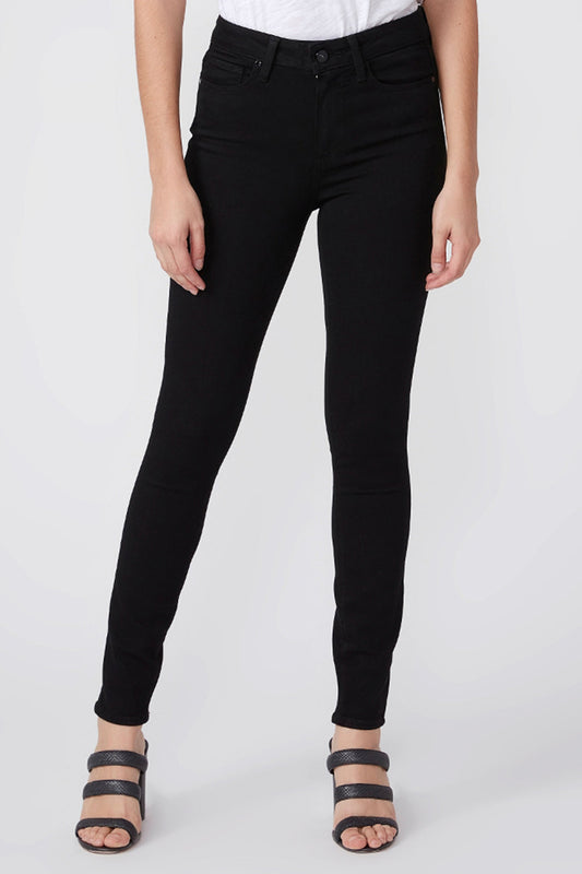 PAIGE - HOXTON HIGH RISE SKINNY ANKLE BLACK SHADOW