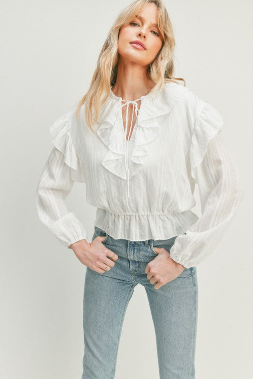 Lush Ruffle Detail Top