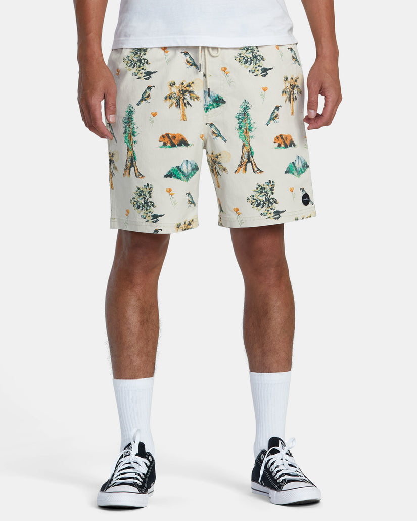 RVCA Escape Elastic Print Short 17"