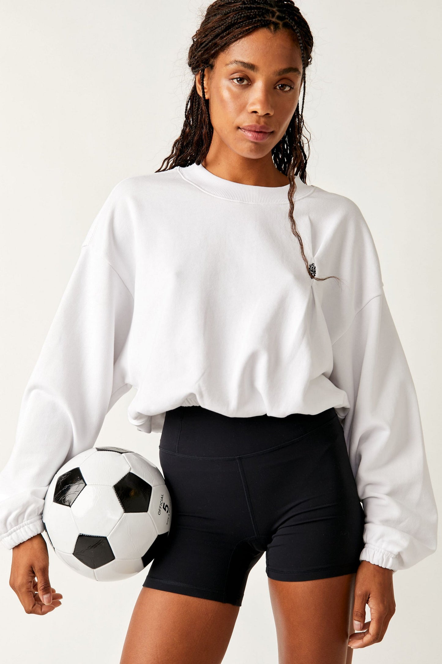 Free People Start To Finish Bubble Sweatshirt