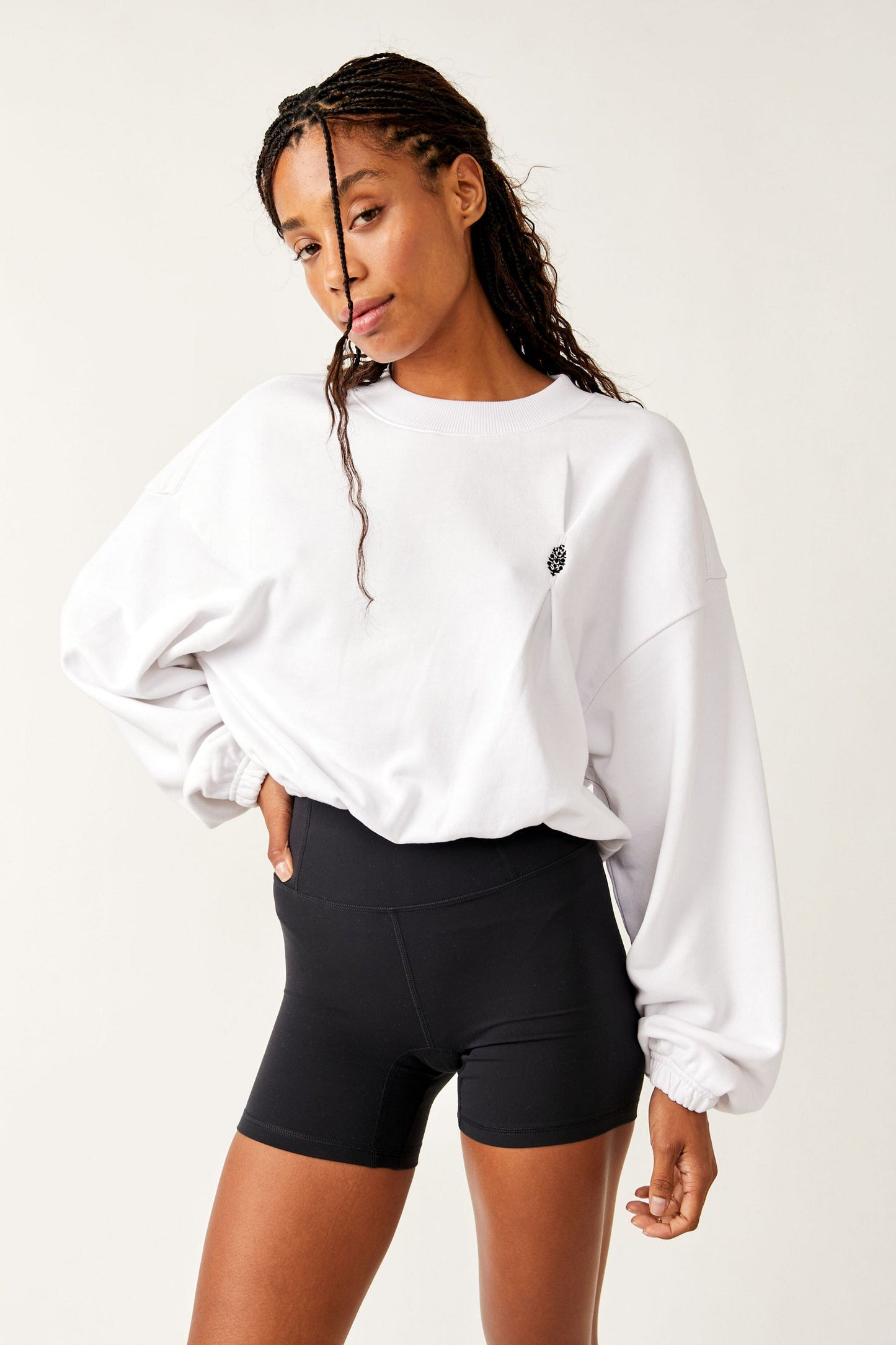 Free People Start To Finish Bubble Sweatshirt