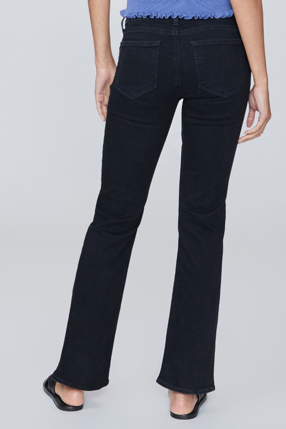 PAIGE - SLOANE LOW RISE SLIM TROUSER 31 BLACK CAVIAR WAS $489