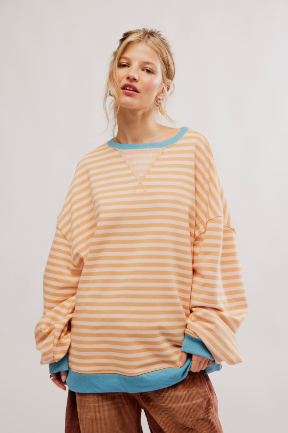 Free People Classic Striped Crew