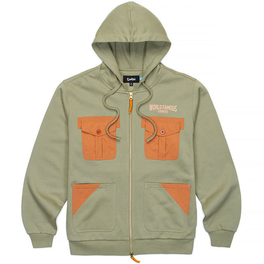 Cookies Workwear Zip Up Hoodie With Contrast Pocket Detail