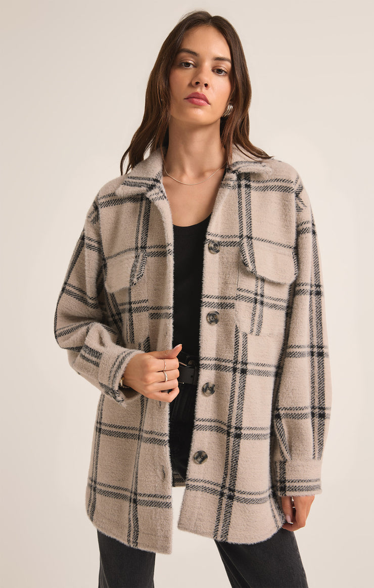 Z Supply Plaid Tucker Jacket