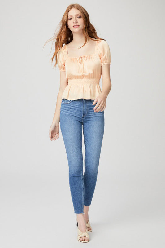 PAIGE - HOXTON ANKLE RAW HEM BELLFLOWER