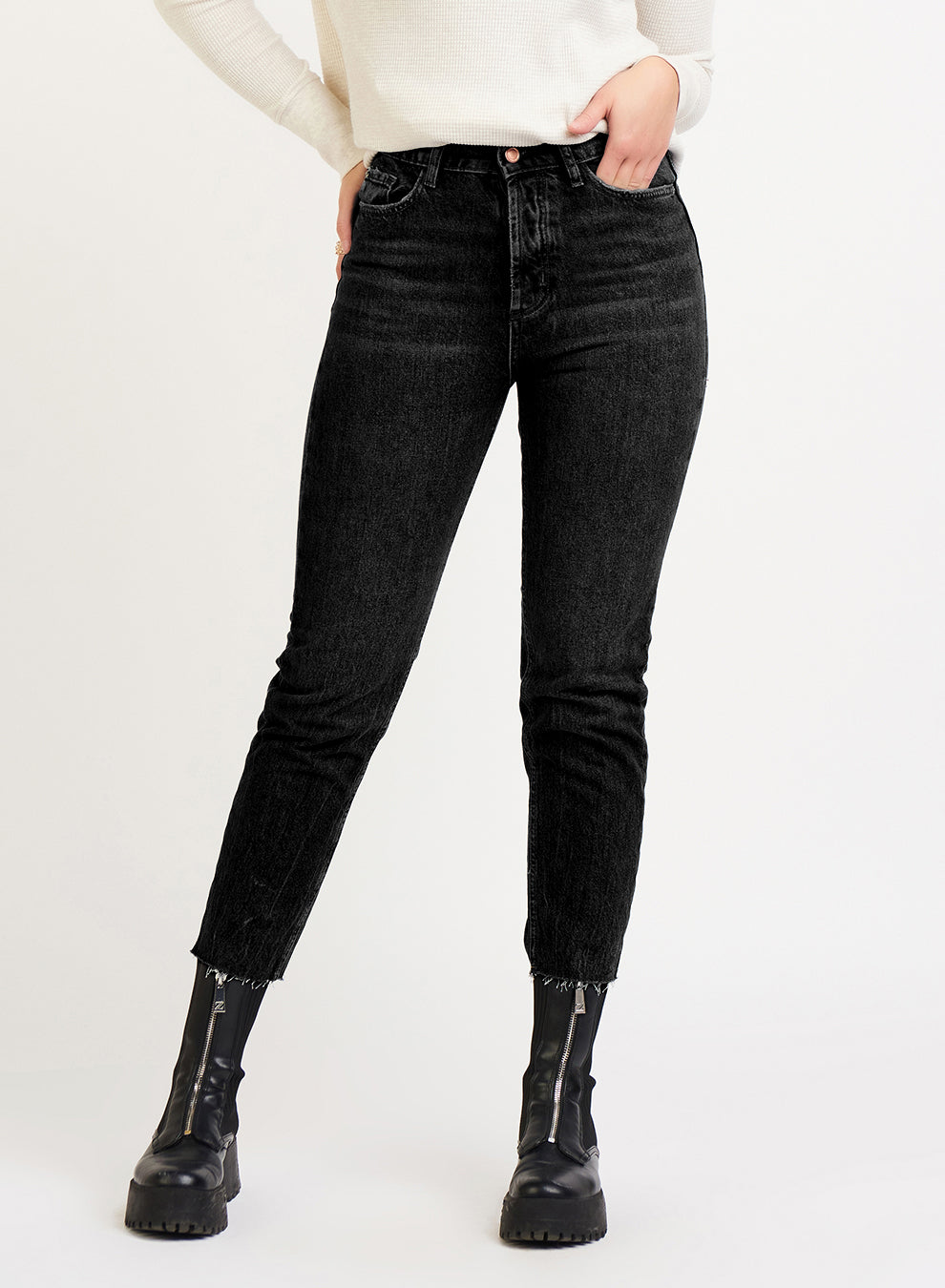 Black Tape Lexi High Rise Straight Crop Pant