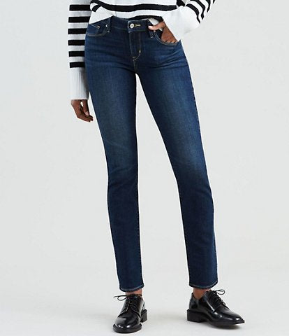 Levis Classic Mid Rise Skinny Jeans Deep Indigo Blue