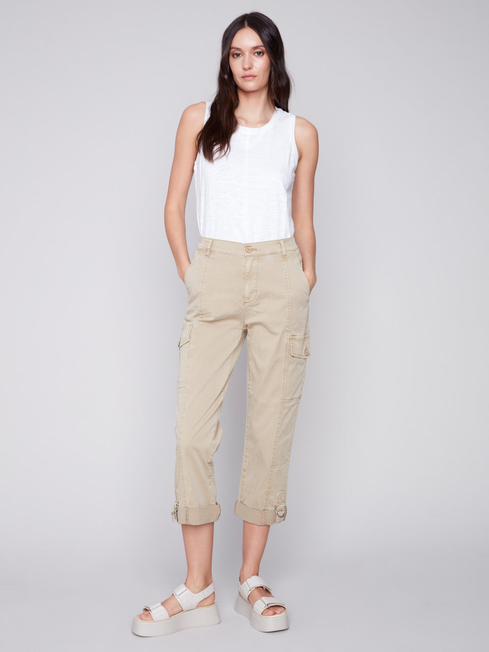 Charlie B Canvas Cargo Pant