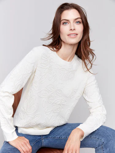 Charlie B Soutache Embroidered Sweater