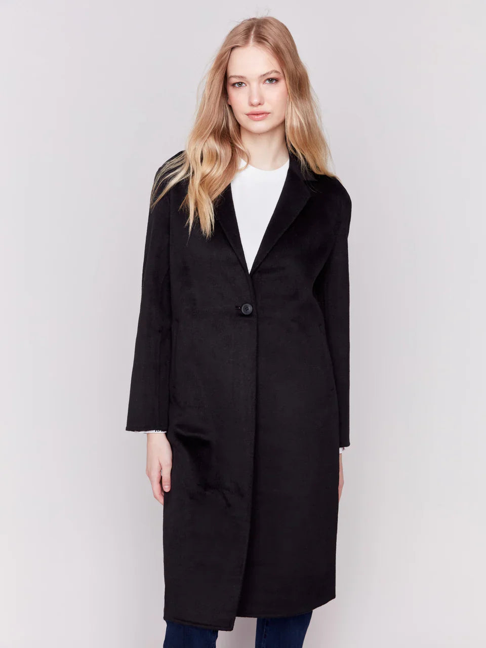 Charlie B Double Face Long Wool Coat