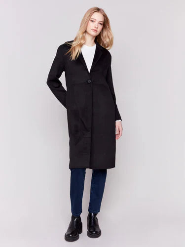 Charlie B Double Face Long Wool Coat