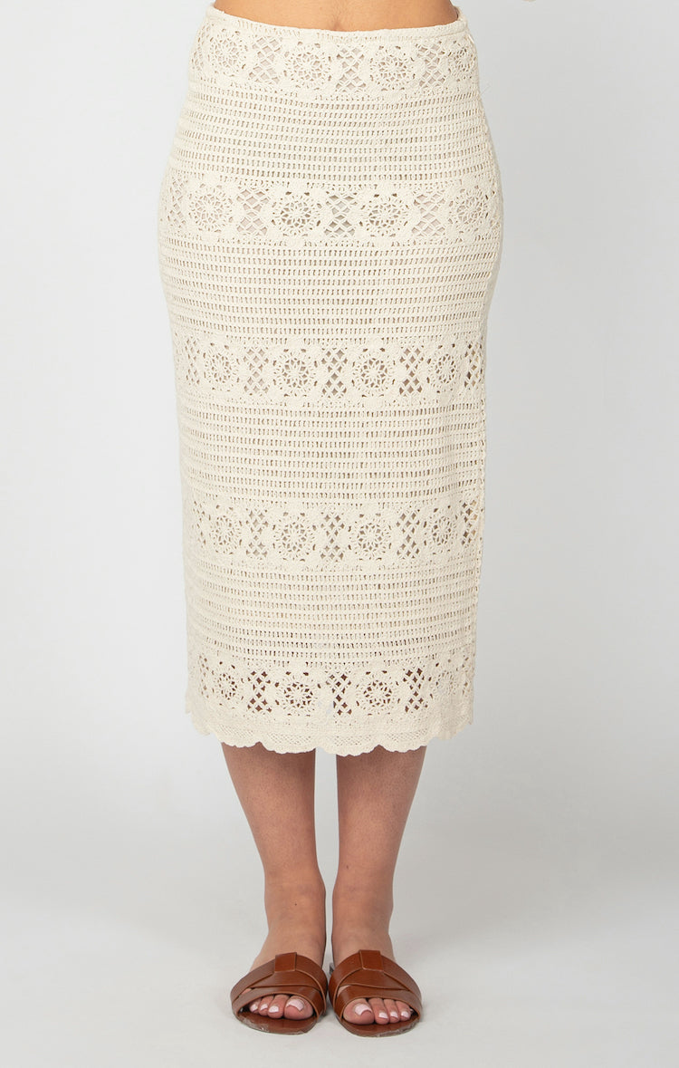 Dex Crochet Midi Skirt