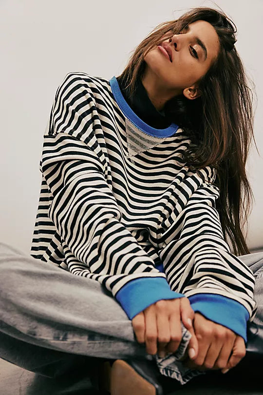 Free People Classic Striped Crew