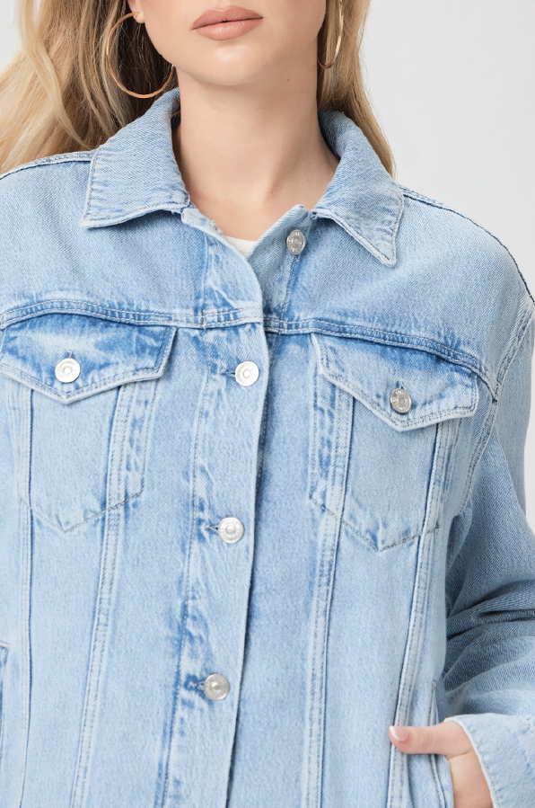 PAIGE - FELIX DENIM JACKET FIFI DISTRESS