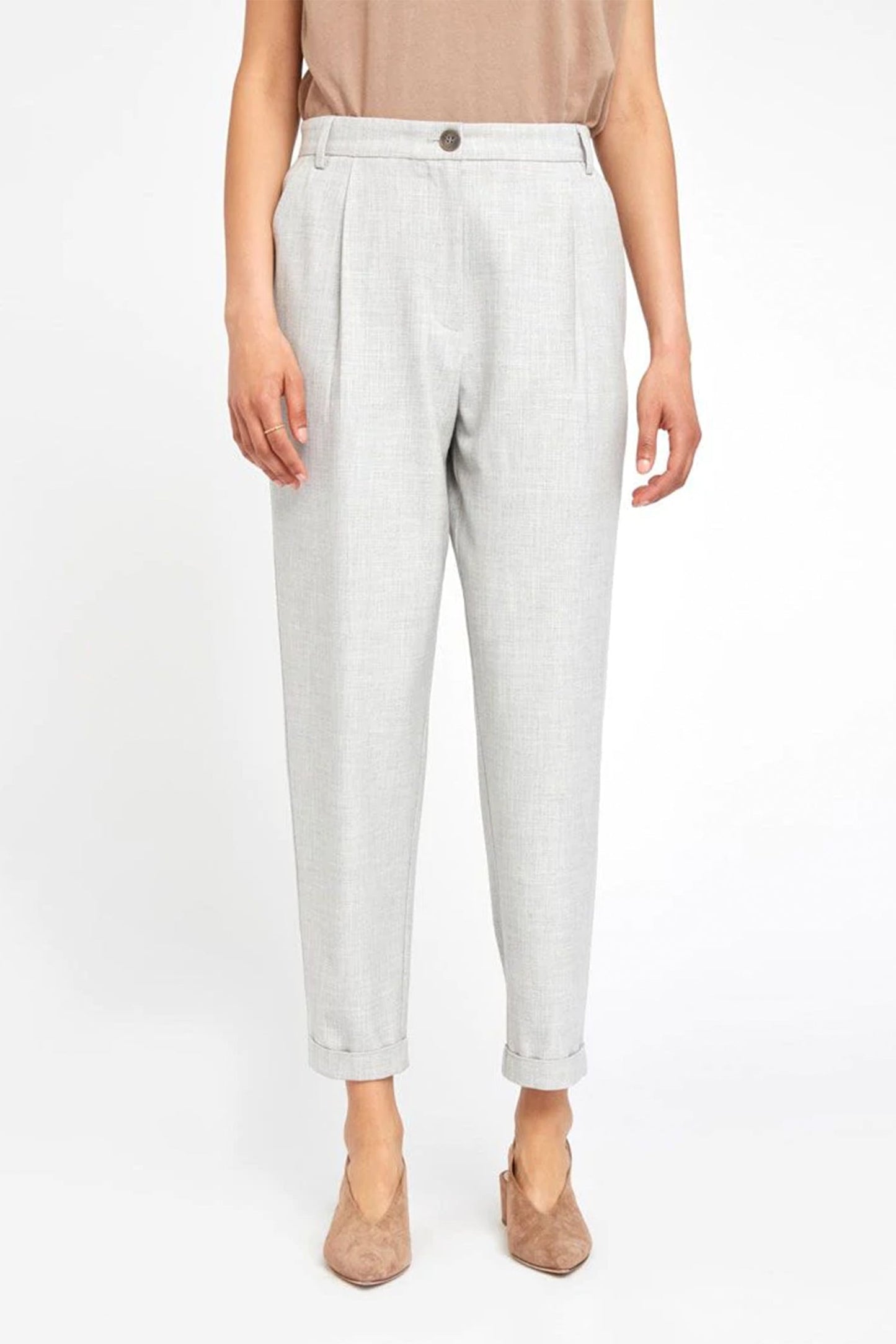 FIVE UNITS - MALOU TROUSER LIGHT GREY MELANGE WAS $345