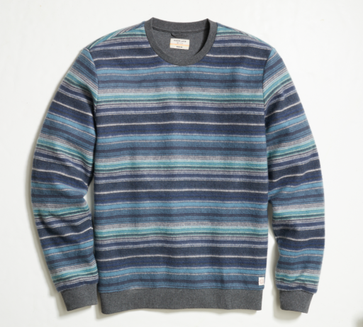 Marine Layer Fleece Out Stripe Crewneck