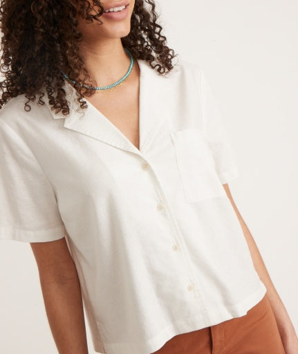 Marine Layer Lucy Short Sleeve Resort Shirt