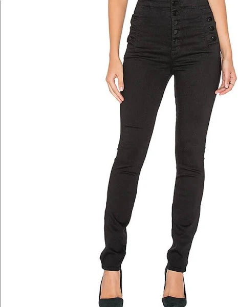 J Brand Natasha Sky High Skinny Jean Seriously Black