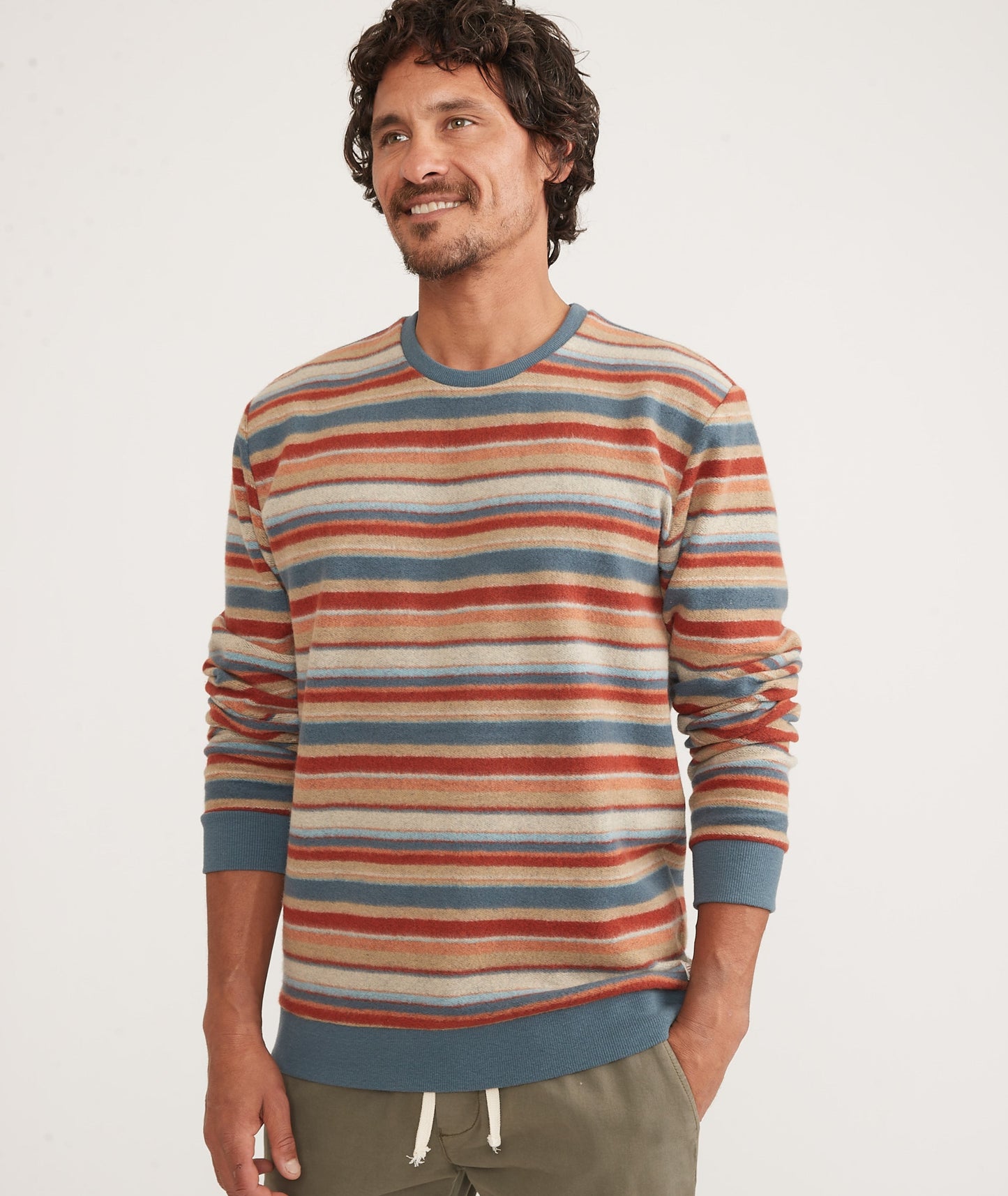 Marine Layer Fleece Out Stripe Crewneck