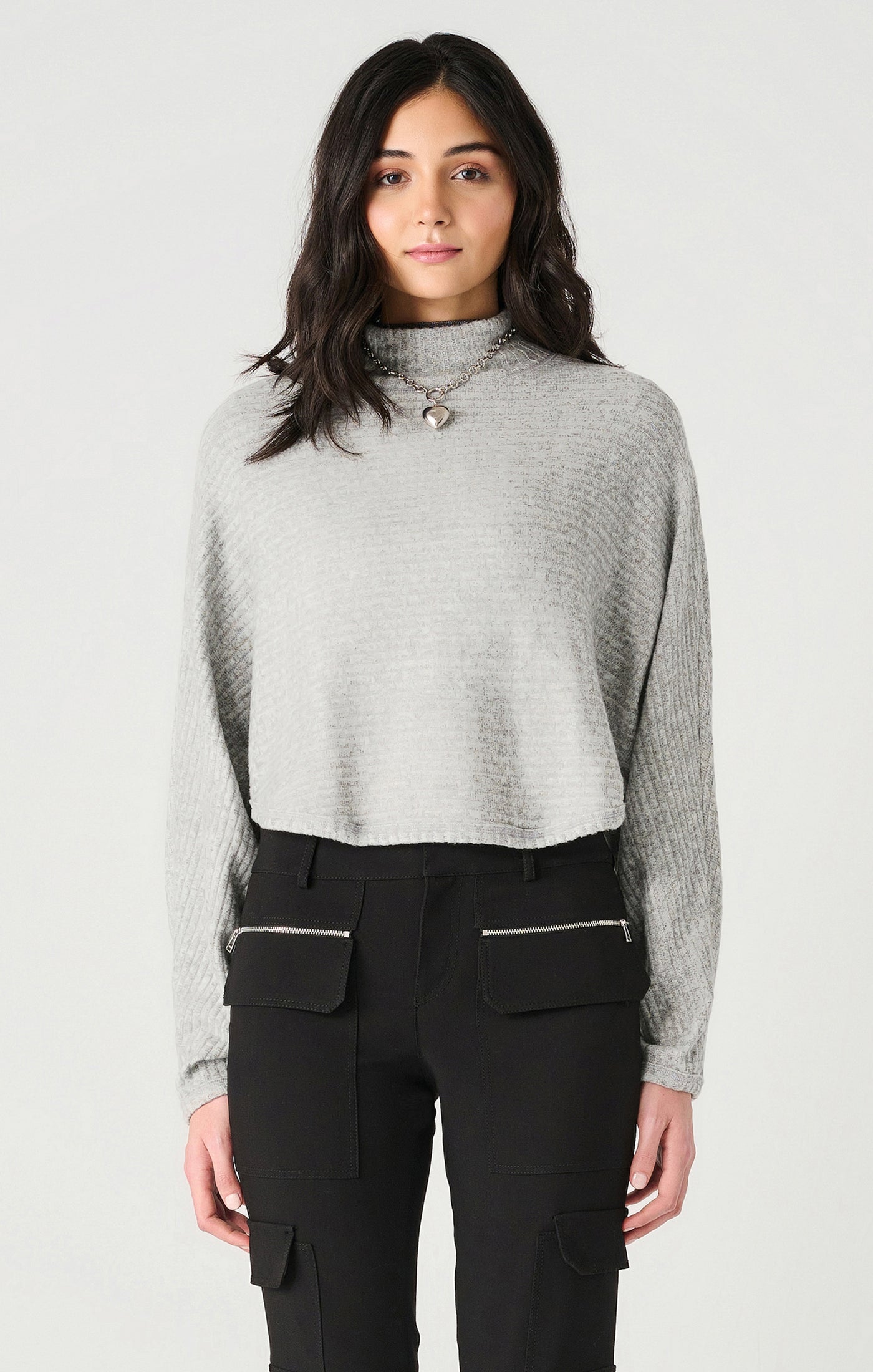 Dex Dolman Sleeve Soft Ribbed Turtleneck