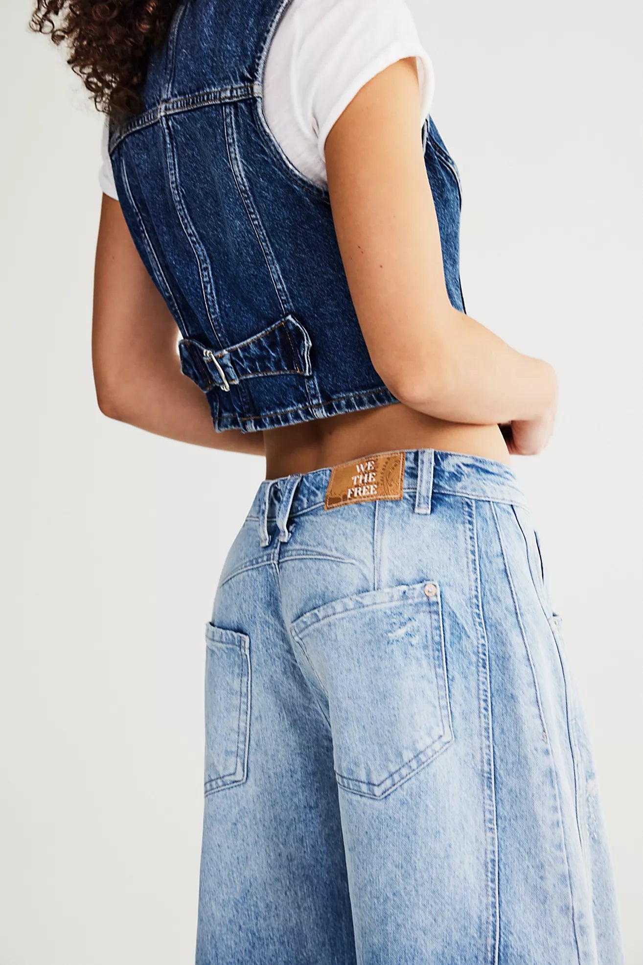 Free People Good Luck Mid Rise Barrel Jean